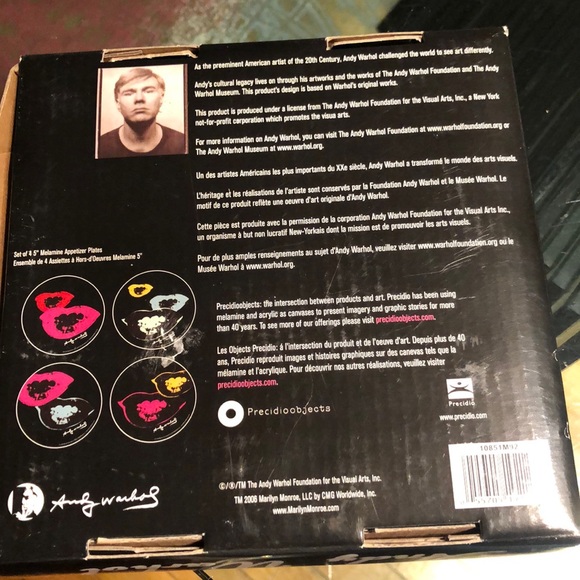 Andy Warhol Melamine Appetizer Plates - Picture 2 of 4